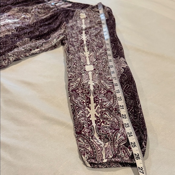 George Blouse Purple Paisley Women's Top Size L - Picture 8 of 11